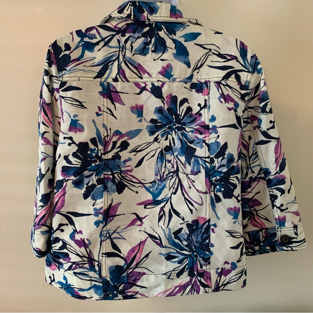 TanJay Floral Print Blazer Jacket Sz 8P - Picture 3 of 14